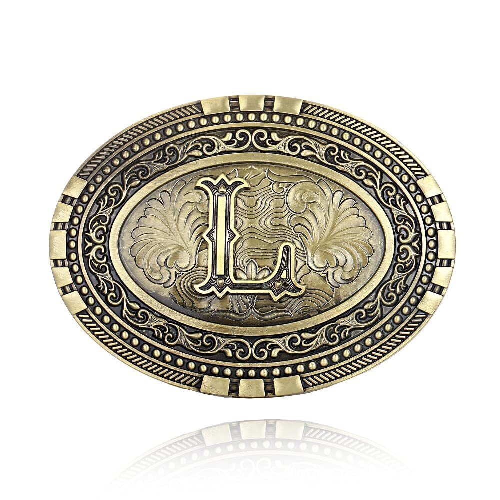 3388 Western cowboy belt buckle initials ABCDEF TO Z 's novelty upgraded